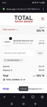 HOLIDAYS2025 coupon verification screenshot