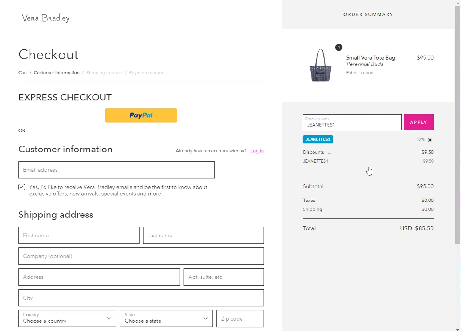 Vera Bradley Promo Codes 10 Off December 2023