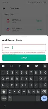 TALAA117 coupon verification screenshot