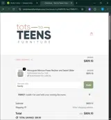 Family coupon verification screenshot