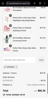 Touch In Sol coupon verification screenshot