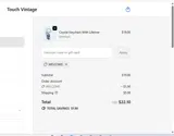 Touch Vintage coupon verification screenshot