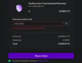 TAYLOR10 coupon verification screenshot