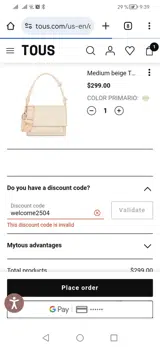 welcome2504 coupon verification screenshot