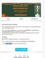 GROWBIG10 coupon verification screenshot