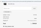 WELCOME5 coupon verification screenshot