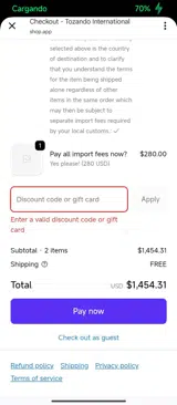 TZ2025CH coupon verification screenshot