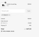 trendy15 coupon verification screenshot
