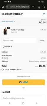 SAVIN coupon verification screenshot