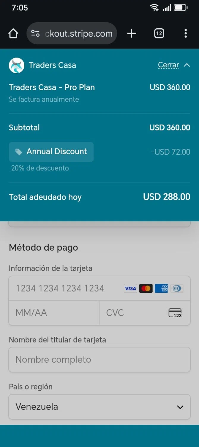 Traders Casa promo code screenshot showing code GET20 applied at Traders Casa checkout page. Uploaded by SimplyCodes community member franksanchez on Nov 7, 2025