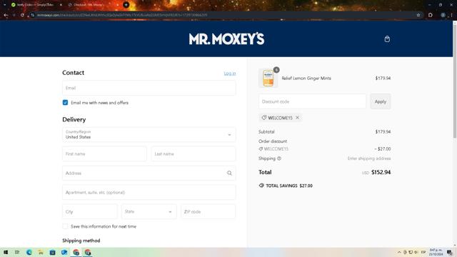 Trafalgar checkout page showing Trafalgar promo code box | Screenshot taken by SimplyCodes community member on Oct 24, 2024