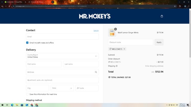 Trafalgar checkout page showing Trafalgar promo code box | Screenshot taken by SimplyCodes community member on Oct 24, 2024