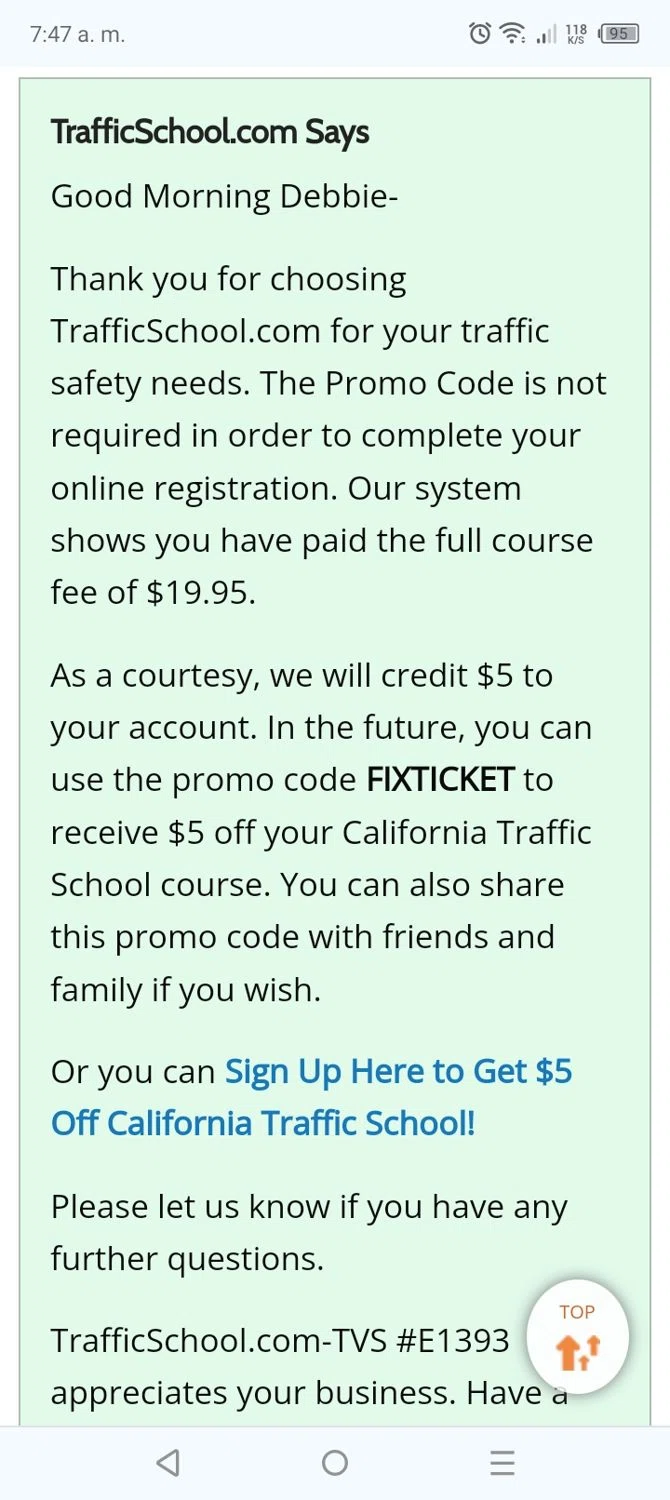 TrafficSchool.com checkout page showing TrafficSchool.com promo code box | Screenshot taken by SimplyCodes community member on Apr 15, 2024