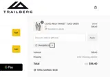 TRAILBERG10 coupon verification screenshot