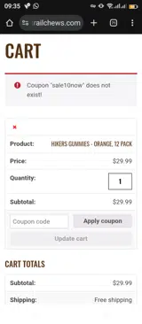 SALE10NOW coupon verification screenshot