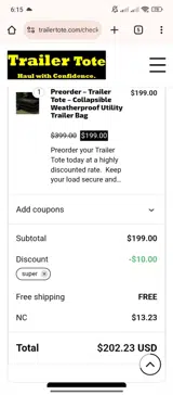 super coupon verification screenshot