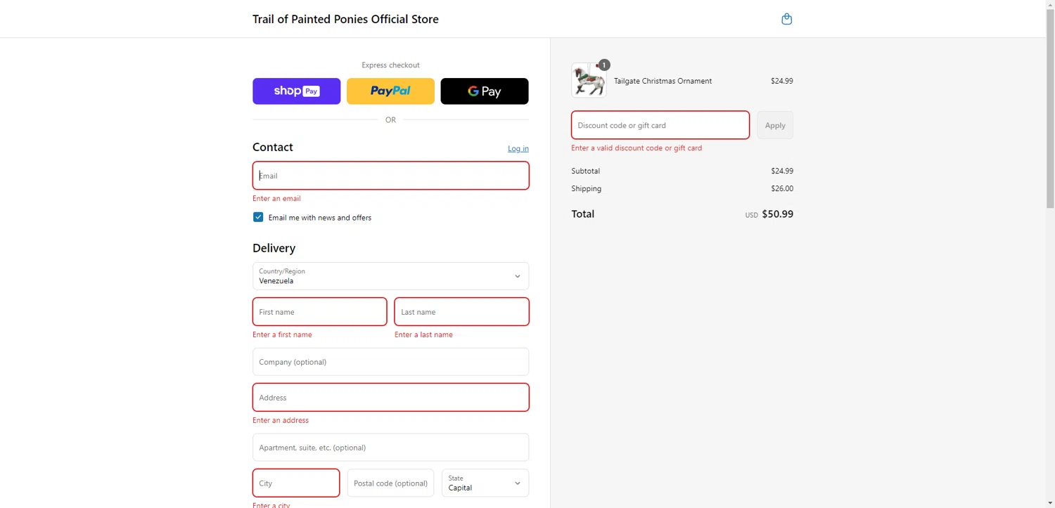 Trail of Painted Ponies coupon code screenshot showing code GREEN15VIP applied at Trail of Painted Ponies checkout page. Uploaded by SimplyCodes community member PromoSeeker7158 on Aug 4, 2025