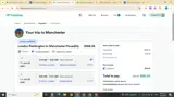 Trainline coupon verification screenshot