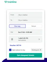 Trainline coupon verification screenshot