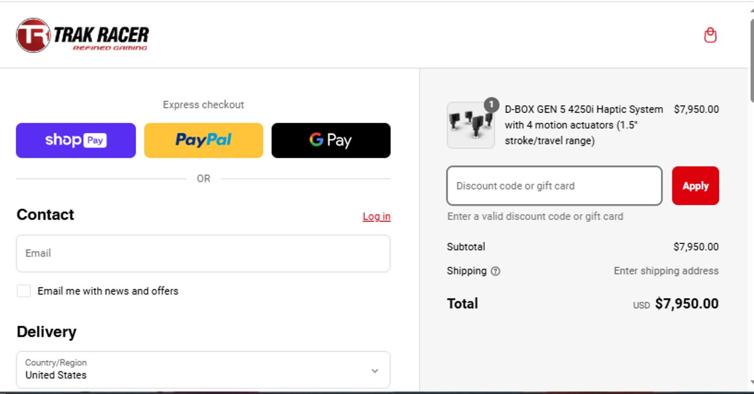Trak Racer discount code screenshot showing code TRMOVE applied at Trak Racer checkout page. Uploaded by SimplyCodes community member Franyer12 on Mar 13, 2025