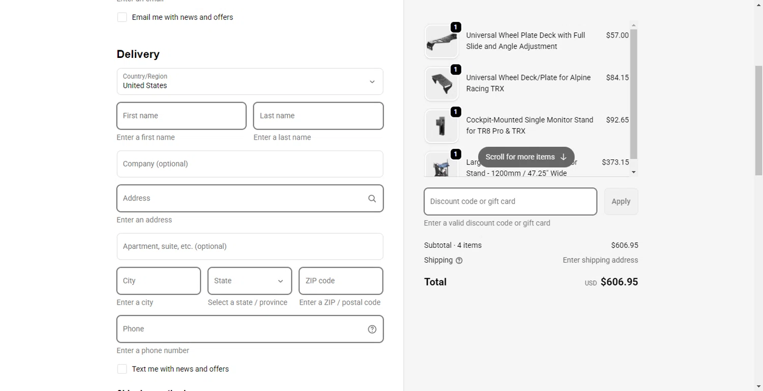 Trak Racer discount code screenshot showing code BOXBOX applied at Trak Racer checkout page. Uploaded by SimplyCodes community member BonusFox1297 on Nov 7, 2025