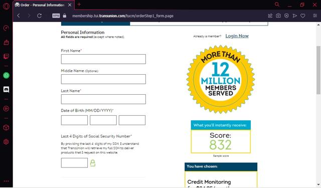 TransUnion checkout page showing TransUnion discount code box | Screenshot taken by SimplyCodes community member on Aug 26, 2023