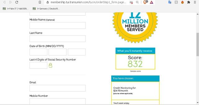 TransUnion checkout page showing TransUnion discount code box | Screenshot taken by SimplyCodes community member on Dec 14, 2020