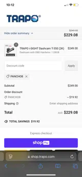 PANCHO8 coupon verification screenshot
