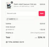 WARDY10 coupon verification screenshot