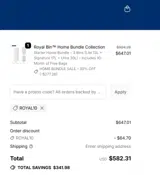 ROYAL10 coupon verification screenshot