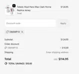 Swamp10 coupon verification screenshot