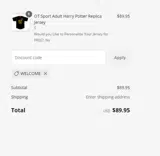 WELCOME coupon verification screenshot