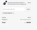 BABYCOMEBACK coupon verification screenshot