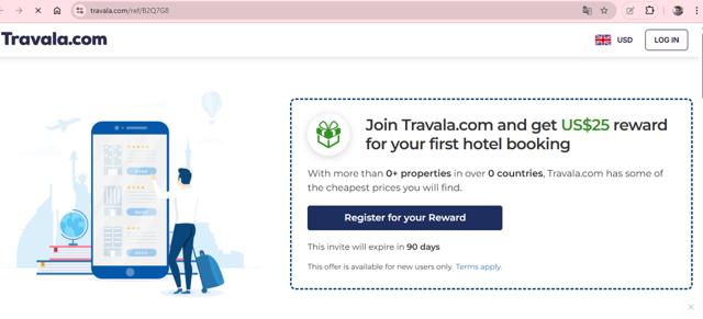 Travala.com checkout page showing Travala.com discount code box | Screenshot taken by SimplyCodes community member on Jul 28, 2025