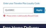 Travelex Currency coupon verification screenshot