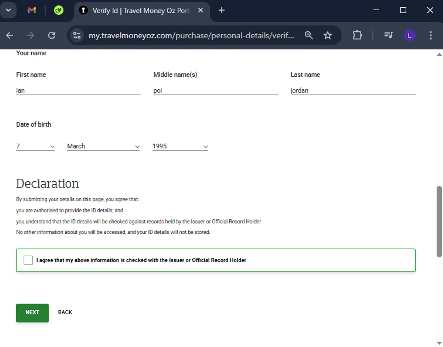 Travel Money Oz discount code screenshot showing code TA10 applied at Travel Money Oz checkout page. Uploaded by SimplyCodes community member CoinElite8726 on Mar 31, 2025
