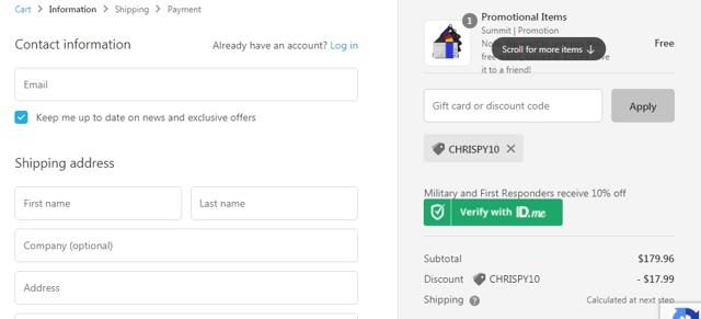 Trayvax checkout page showing Trayvax promo code box | Screenshot taken by SimplyCodes community member on Apr 28, 2021