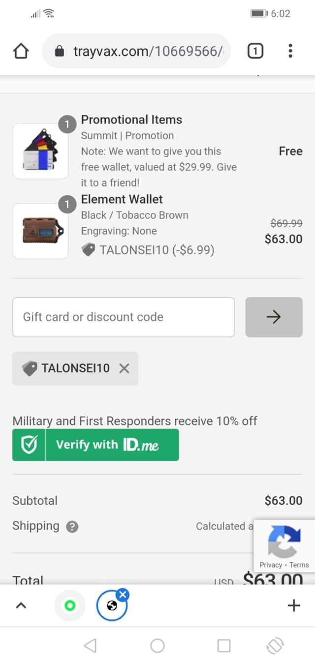 Trayvax checkout page showing Trayvax promo code box | Screenshot taken by SimplyCodes community member on Mar 5, 2021