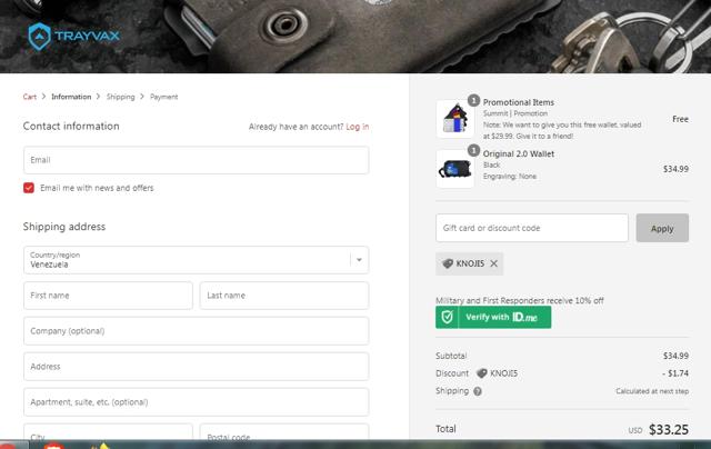 Trayvax checkout page showing Trayvax promo code box | Screenshot taken by SimplyCodes community member on Dec 18, 2021
