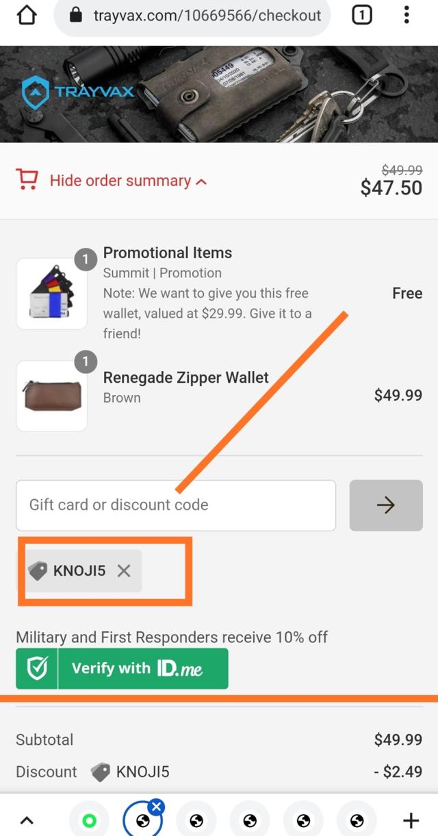 Trayvax checkout page showing Trayvax promo code box | Screenshot taken by SimplyCodes community member on Sep 20, 2021