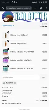 megarush coupon verification screenshot