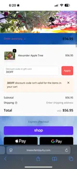 30OFF coupon verification screenshot