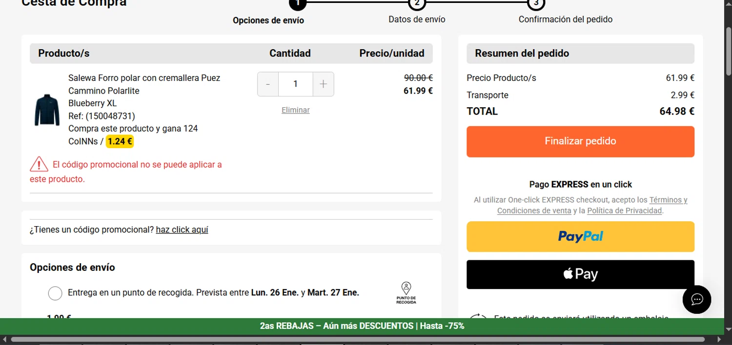 Trekkinn promo code screenshot showing code BLL15 applied at Trekkinn checkout page. Uploaded by SimplyCodes community member CrownAce9258 on Jan 23, 2026