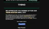 Trend351 coupon verification screenshot