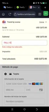 FALL15 coupon verification screenshot