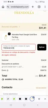 TREND4EVER coupon verification screenshot