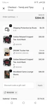 Bogo50 coupon verification screenshot