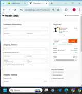 Trendy Tings coupon verification screenshot