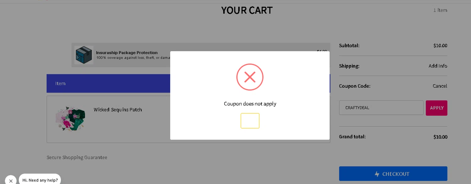 Trendy Transfers coupon code screenshot showing code CRAFTYDEAL applied at Trendy Transfers checkout page. Uploaded by SimplyCodes community member tuvalu10 on Dec 13, 2025