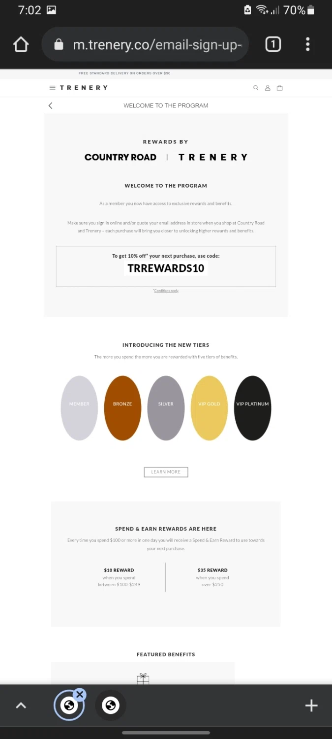 Trenery checkout page showing Trenery promo code box | Screenshot taken by SimplyCodes community member on Jan 28, 2022